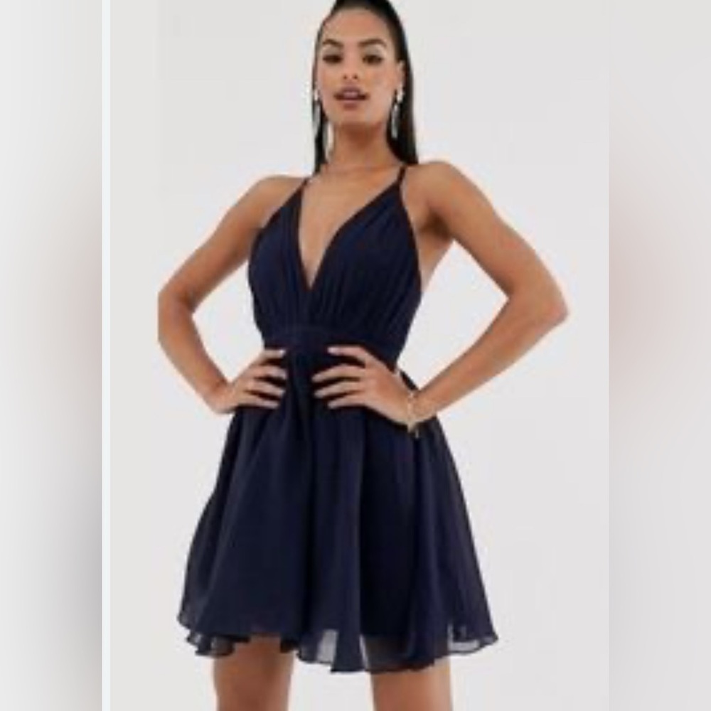 Club L London tulle skater dress-Navy